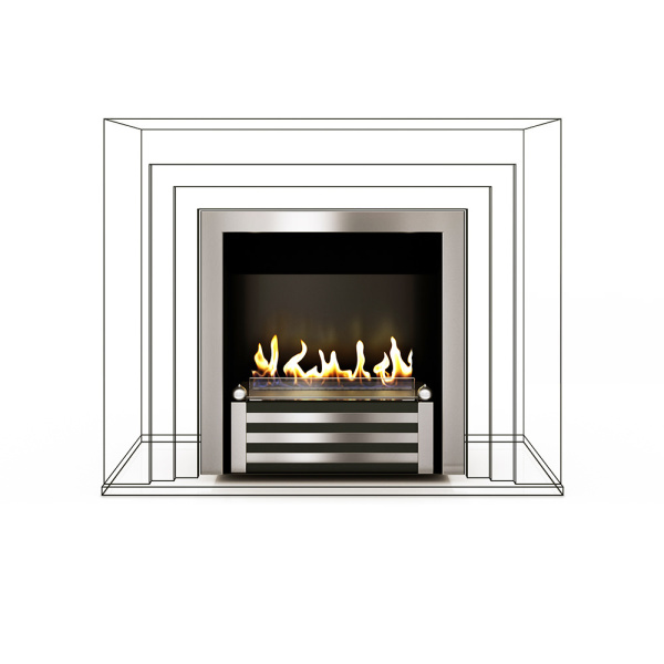 Биокамин в мраморном портале Firezo Grazia